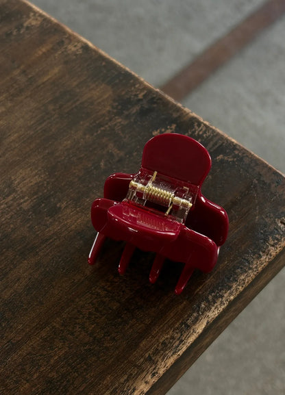 Glossy Burgundy Mini Claw Hair Clip
