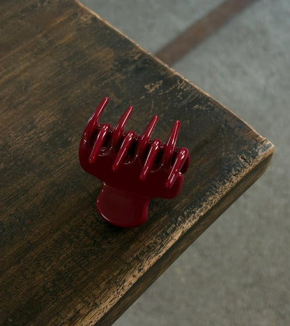 Glossy Burgundy Mini Claw Hair Clip