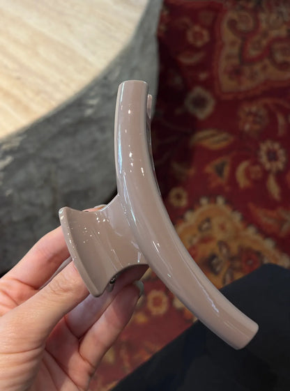 Taupe Gray Acrylic Hair Claw Clip
